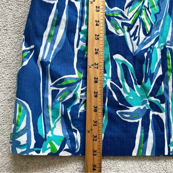 LILLY PULITZER Penelope Shift Dress Blue Crush Bamboo Size 2 Feminine Dainty - Picture 10 of 11
